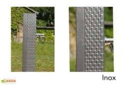 Fontaine De Jardin En Fonte Borne Centrale Pixel -Garantia Soldes fontaine jardin fonte dommartin pixel gris inox 1