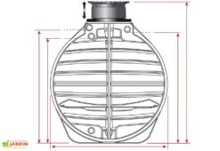 Cuve Recuperateur Eau Enterree 6000 L 8 Cuve Recuperateur Eau Enterree 6000 L -Garantia Soldes g0001283 face