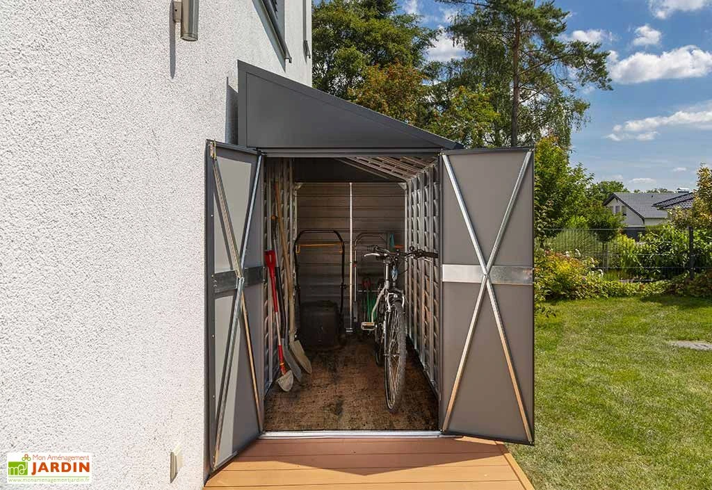 Armoire De Jardin En Acier Galvanisé 124 X 295 Cm 5 Armoire De Jardin En Acier Galvanisé 124 X 295 Cm – Image 3