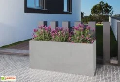 Jardinière En Béton Fibré Retkube 120 (120x40) -Garantia Soldes jardiniere beton fibre 120x40cm gris