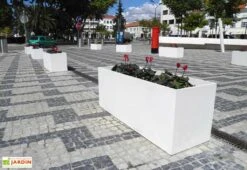 Jardinière En Béton Fibré Retkube 120 (120x40) -Garantia Soldes jardiniere beton fibre blanc 120x40cm 2