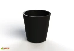 Jardinière En Béton Fibré Conik 40 – Ø 40 Cm -Garantia Soldes jardiniere beton fibre conik 40 noir