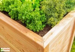 Jardinière En Bois De Mélèze Bac Potager 130 X 65 X 84 Cm -Garantia Soldes jardiniere bois potager 130x84cm