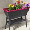 Jardinière Calipso Maxi 40L Double Paroi + Réserve D'Eau H80cm -Garantia Soldes jardiniere calipso maxi polypropylene 40l reserve 80cm 3