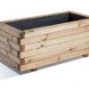 Bac à Fleurs Stockholm 50 Rectangulaire (100x50x43) -Garantia Soldes jardiniere en bois stockolm 80 jardipolys 1