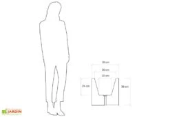 Jardinière Carrée En Polyéthylène Atlantis 40 Cm (pls Coloris) 13 Jardinière Carrée En Polyéthylène Atlantis 40 Cm (pls Coloris) -Garantia Soldes jardiniere plastique rotomoule double paroi 39cm couleurs 4