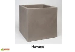 Jardinière Carrée En Polyéthylène Atlantis 50 Cm (pls Coloris) -Garantia Soldes jardiniere plastique rotomoule double paroi 49cm couleurs 3