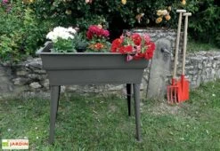 Jardinière Calipso Maxi Basic 40L + Pieds Amovibles – Taupe -Garantia Soldes jardiniere polypropylene 40l pieds amovibles calipso maxi basic taupe 2