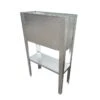 Jardinière Potager Sur Pieds En Acier Galvanisé - 50 X 20 X 80 Cm – Bords Droits