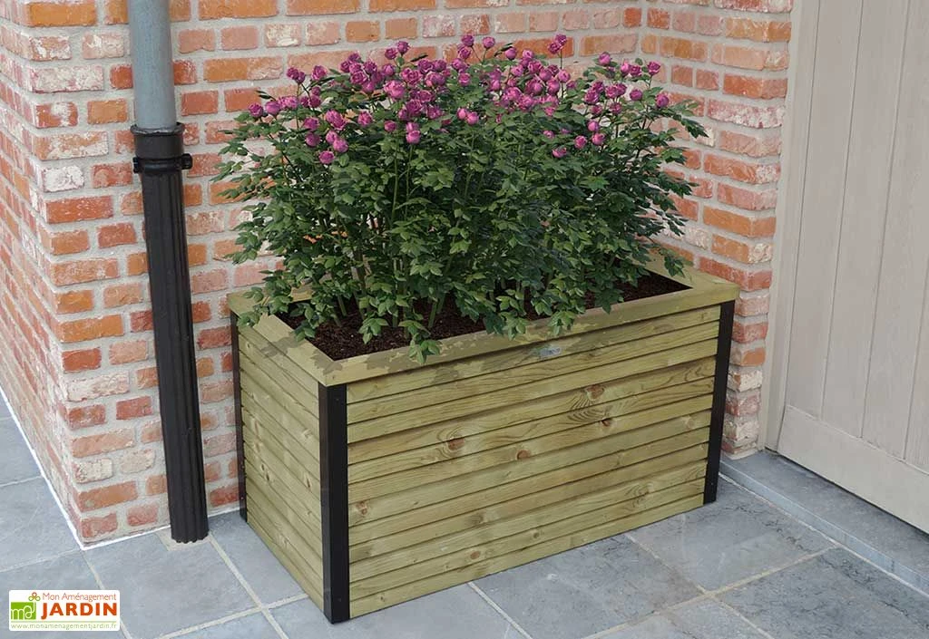 Solid Jardinière En Bois De Pin Traité 50 X 100 X 50 Cm 4 Solid Jardinière En Bois De Pin Traité 50 X 100 X 50 Cm – Image 2