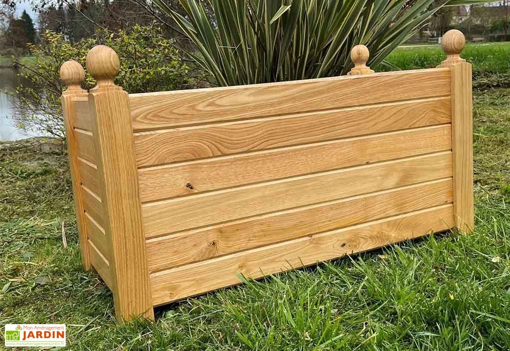 Jardinière Rectangulaire En Bois De Châtaignier Lasuré - Oranger 3 Jardinière Rectangulaire En Bois De Châtaignier Lasuré - Oranger