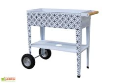 Potager Sur Pieds En Acier Avec Roulettes – Barcelona