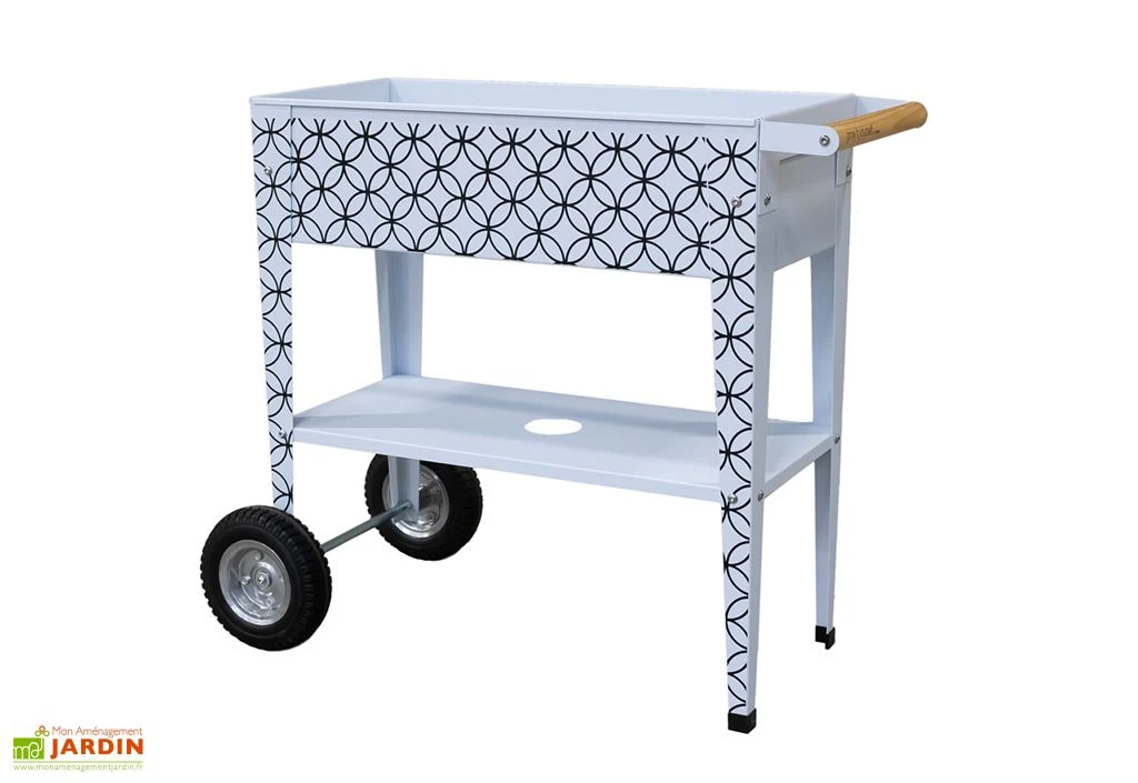 Potager Sur Pieds En Acier Avec Roulettes – Barcelona 2 Potager Sur Pieds En Acier Avec Roulettes – Barcelona
