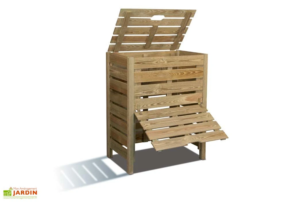 Composteur Bois Avec Trappe Et Couvercle - 400 L 3 Composteur Bois Avec Trappe Et Couvercle - 400 L