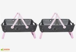 Paniers De Récolte Kajo 20L – 58 X 38 X 15 Cm (lot De 2) -Garantia Soldes panier recolte kajo 20 rose pastel