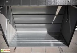 Abri à Vélos En Acier Galvanisé Anthracite 1,74 M² 11 Abri à Vélos En Acier Galvanisé Anthracite 1,74 M² -Garantia Soldes plancher abri velos metal trimetals