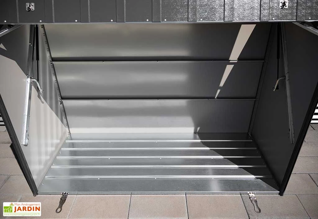Abri à Vélos En Acier Galvanisé Anthracite 1,74 M² 6 Abri à Vélos En Acier Galvanisé Anthracite 1,74 M² – Image 4