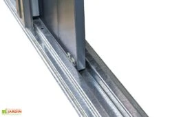 Armoire De Jardin En Acier Galvanisé 151 X 122 Cm -Garantia Soldes porte coulissante armoire jardin acier galvanise rangement exterieur