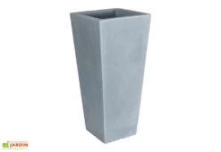 Pot De Fleurs En Polyéthylène Hydrus - 39 X 39 X 85 Cm -Garantia Soldes pot de fleurs gris 3