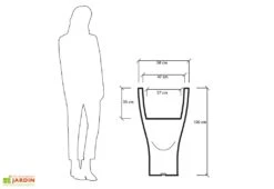 Pot De Fleurs Lumineux En Polyéthylène Domus – Ø 58 X 100 Cm -Garantia Soldes pot de fleurs lumineux blanc perle 2