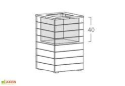 Bac à Fleurs En Bois Selekt (45x45x76) -Garantia Soldes pot de fleurs selekt jardipolys 45 x 45 x 76 cm 1