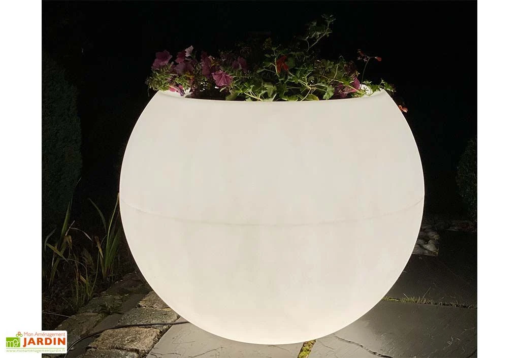 Pot De Fleurs Lumineux En Polyéthylène Transparent Speranza Ø 90 Cm 4 Pot De Fleurs Lumineux En Polyéthylène Transparent Speranza Ø 90 Cm – Image 2