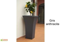 Pot De Fleurs Polyéthylène Patio H85 L48 (pls. Coloris) 13 Pot De Fleurs Polyéthylène Patio H85 L48 (pls. Coloris) -Garantia Soldes pot fleurs plastique rotomoule polyethylene blanc gris 18l 2