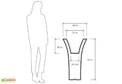 Pot De Fleurs Polyéthylène Patio H85 L48 (pls. Coloris) 12 Pot De Fleurs Polyéthylène Patio H85 L48 (pls. Coloris) -Garantia Soldes pot fleurs plastique rotomoule polyethylene blanc gris 18l 4