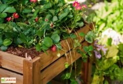 Carré Potager Sur Pieds En Bois Autoclave Brun - 75 X 75 X 79 Cm -Garantia Soldes potager bois autoclave 1