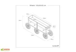 Jardinière En Acier à Roulettes - Wheels -Garantia Soldes potager chariot plan