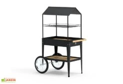 Potager Sur Pieds Avec Roulettes Et Toit 75 X 65 X 150 Cm – Urban Expert -Garantia Soldes potager pieds roulettes noir