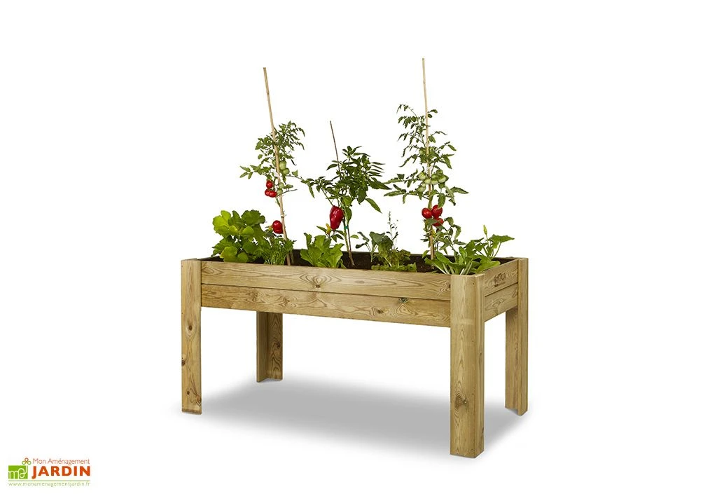 Potager Surélevé En Bois Traité Gardenbrico XL80 : 160 Cm 3 Potager Surélevé En Bois Traité Gardenbrico XL80 : 160 Cm