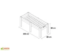 Potager Surélevé En Bois Traité Gardenbrico XXL80 : 200 Cm 6 Potager Surélevé En Bois Traité Gardenbrico XXL80 : 200 Cm -Garantia Soldes potager sureleve table culture bois traite hortalia gardenbrico xxl80 2