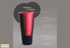 Pot De Fleurs En Plastique Colors Up M Simple Ou Double Paroi (Ø50/33 X 100 Cm) 8 Pot De Fleurs En Plastique Colors Up M Simple Ou Double Paroi (Ø50/33 X 100 Cm) -Garantia Soldes pots colors double paroi schema 1 5