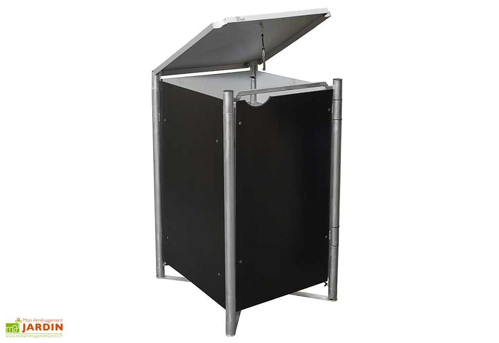 Cache-poubelle Simple En Acier Et Composite Aluminium 60 X 63 X 115 Cm 3 Cache-poubelle Simple En Acier Et Composite Aluminium 60 X 63 X 115 Cm
