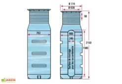 Puits En Polyéthylène à Enterrer 950 L -Garantia Soldes puits polyethylene a enterrer plastique 950l 3