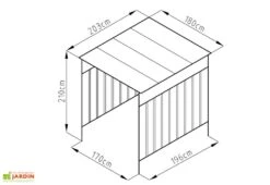Abri à Vélo En Acier Anthracite 3,6 M² 10 Abri à Vélo En Acier Anthracite 3,6 M² -Garantia Soldes schema abri velo acier