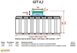 Cuve Récupérateur D'Eau Enterrée Projekt 4200 L -Garantia Soldes schema cuve plate gft4 3