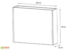 Jardinière En Métal Avec 3 Niveaux De Contenance - 100 X 25 X 80 Cm -Garantia Soldes schema dimensions jardiniere hg