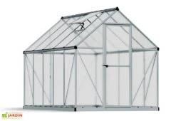 Serre De Jardin Grise Polycarbonate Aluminium 3 X 2 M – Mythos 6x10 -Garantia Soldes serre jardin palram canopia mythos 6x10 1