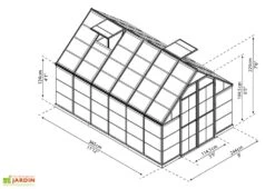 Serre De Jardin En Aluminium Et Polycarbonate Octave 9 M² -Garantia Soldes serre jardin palram canopia octave 9m2 5