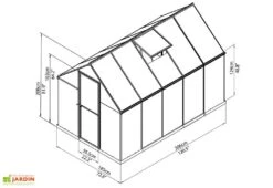 Serre De Jardin Grise Polycarbonate Aluminium 3 X 2 M – Mythos 6x10 -Garantia Soldes serre jardin polycarbonate aluminium gris mythos palram 3x2m