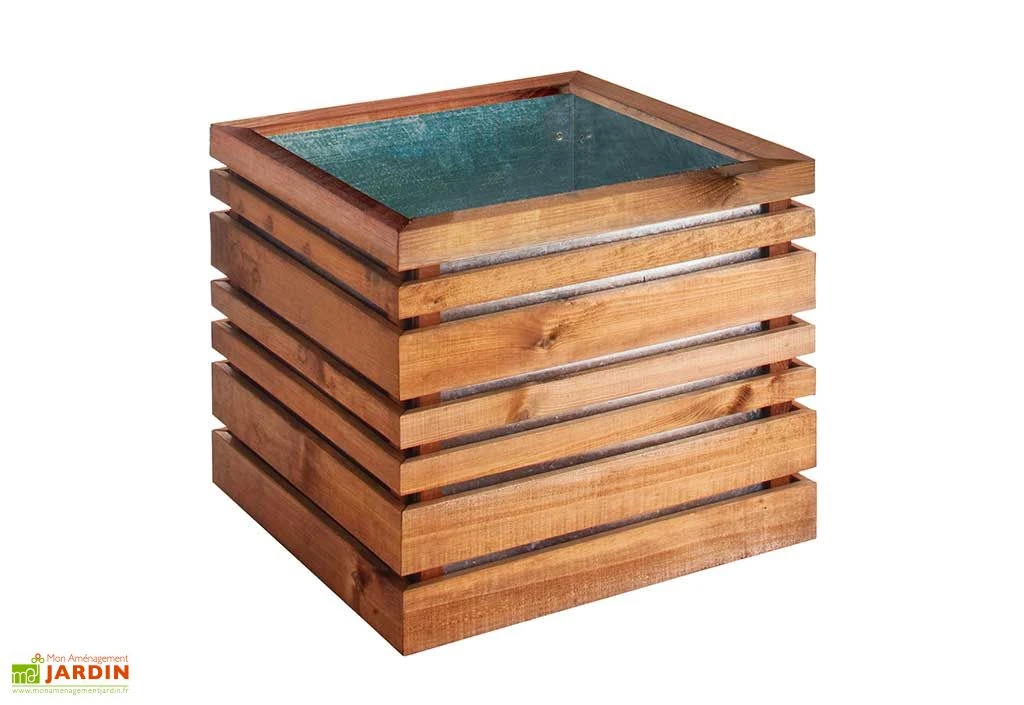 Bac à Fleurs En Bois Lign Z 60 (60x60x50cm) 5 Bac à Fleurs En Bois Lign Z 60 (60x60x50cm) – Image 3