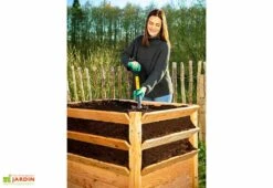 Tour De Culture Verticale En Bois De Mélèze 91 X 124 X 73 Cm -Garantia Soldes tour culture verticale bois meleze potager